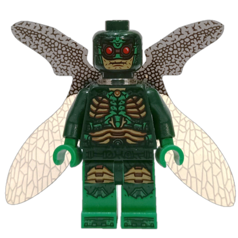Parademon en tenue vert foncé avec ailes fermées (Parademon in Dark Green Outfit with Closed Wings)