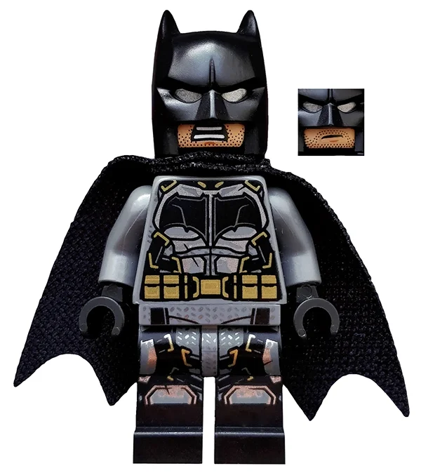 Batman, tenue gris bleuté foncé, cape noire et cagoule (combinaison tactique) (Batman, Dark Bluish Gray Suit, Black Cape and Cowl (Tactical Suit))