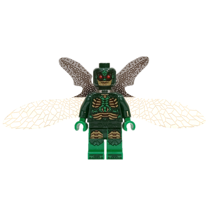 Parademon en tenue vert foncé avec des ailes ouvertes (Parademon in Dark Green Outfit with Open Wings)