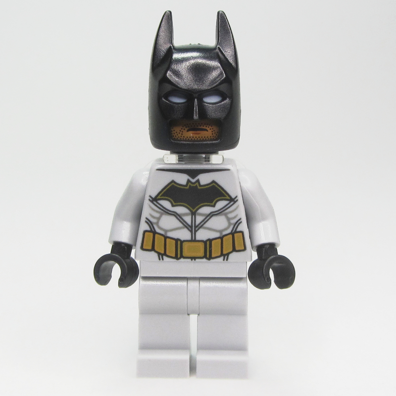 Batman, tenue gris bleuté clair, cagoule noire, support de cou (Batman, Light Bluish Gray Suit, Black Cowl, Neck Bracket)