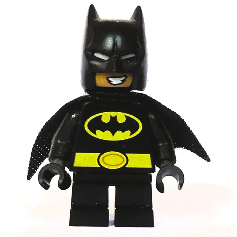 Batman, tenue noire, cape et cagoule noires, jambes courtes (Batman, Black Suit, Black Cape and Cowl, Short Legs)