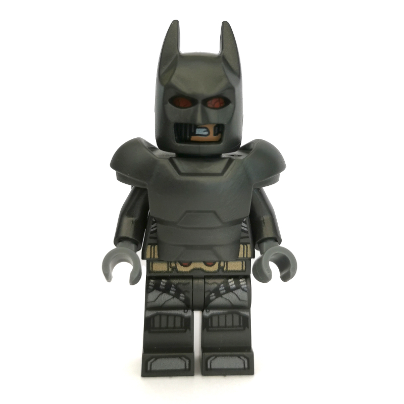 Batman, tenue titane nacré, cagoule gris foncé nacré, armure, tête gris bleuté foncé (Batman, Pearl Titanium Suit, Pearl Dark Gray Cowl, Armor, Dark Bluish Gray Head)