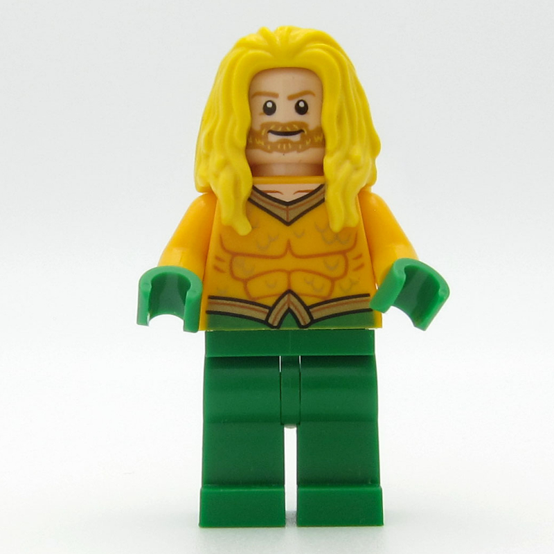 Aquaman, longs cheveux jaunes, mains vertes (Aquaman, Long Yellow Hair, Green Hands)