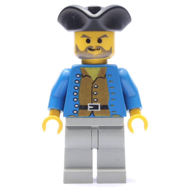 Pirate - chemise marron, jambes gris clair, tricorne noir (Pirate - Brown Shirt, Light Gray Legs, Black Tricorne)