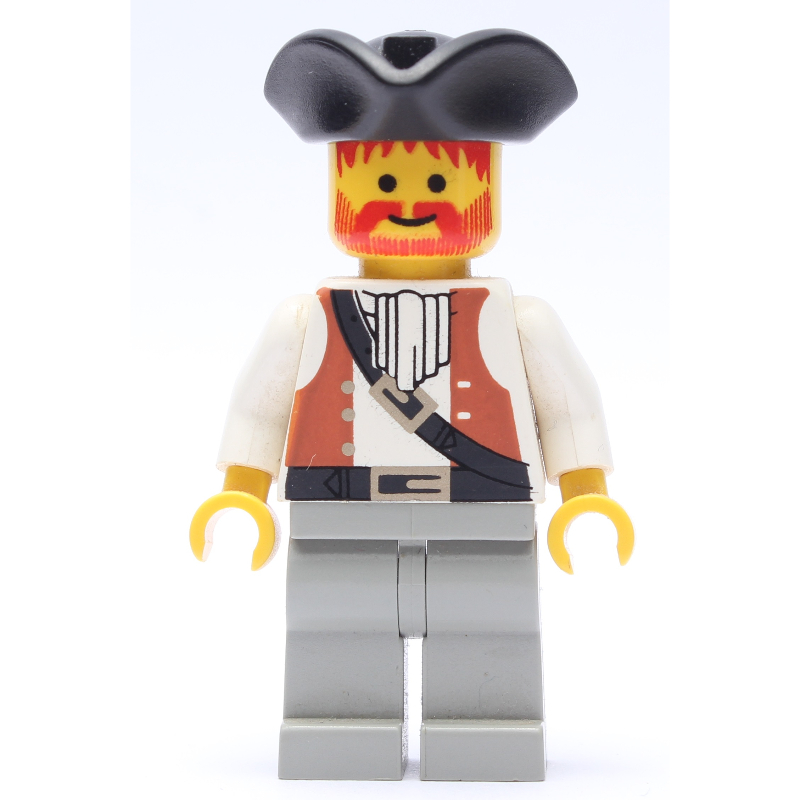 Pirate - gilet marron, jambes gris clair, tricorne noir (Pirate - Brown Vest, Light Gray Legs, Black Tricorne)