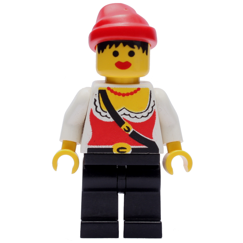 Pirate - femelle, jambes noires, bandana rouge (Pirate - Female, Black Legs, Red Bandana)