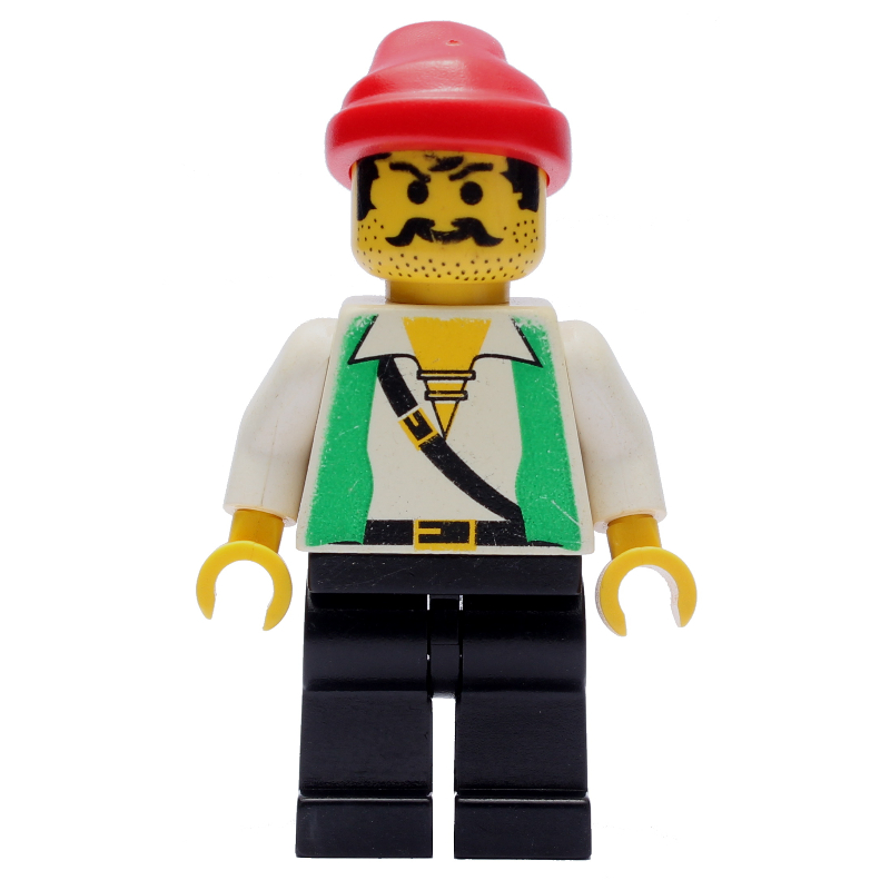 Pirate - gilet vert, jambes noires, bandana rouge (Pirate - Green Vest, Black Legs, Red Bandana)