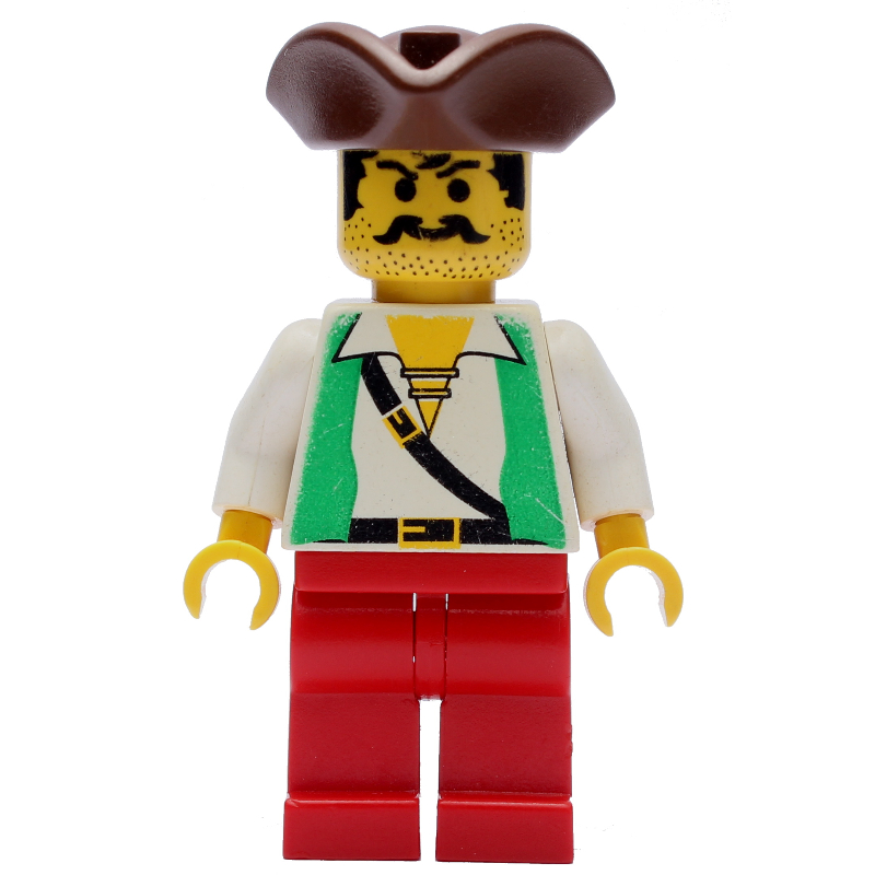 Pirate - gilet vert, jambes rouges, tricorne marron (Pirate - Green Vest, Red Legs, Brown Tricorne)