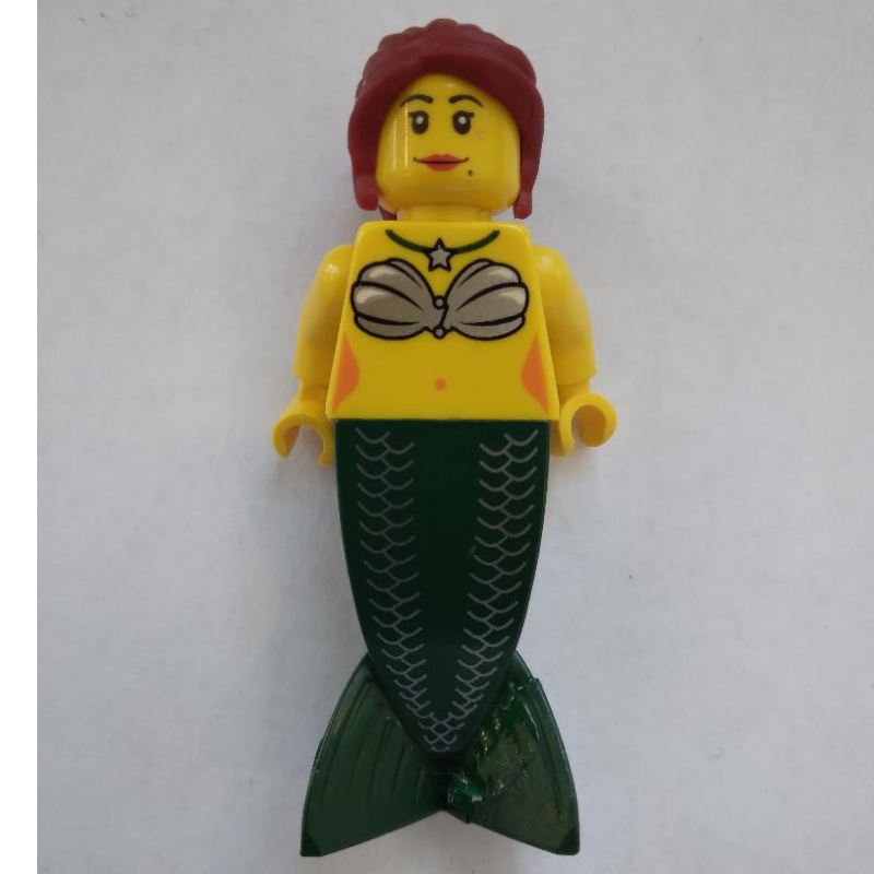 Sirène - cheveux rouge foncé (Mermaid - Dark Red Hair)