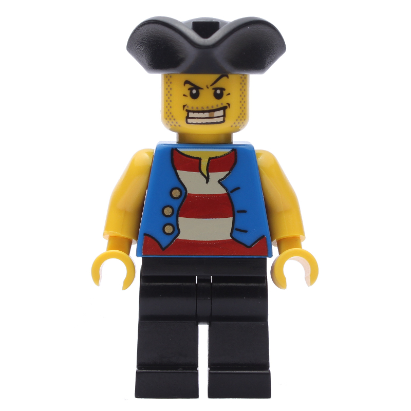 Pirate - gilet bleu, jambes noires, tricorne noir (Pirate - Blue Vest, Black Legs, Black Tricorne)