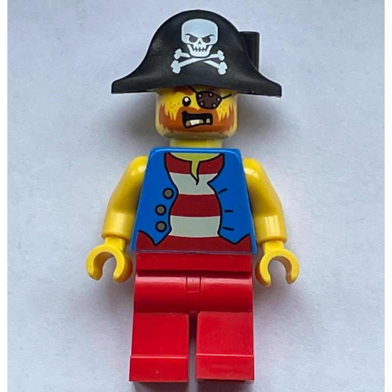 Pirate - gilet bleu, jambes rouges, bicorne noir (Pirate - Blue Vest, Red Legs, Black Bicorne)