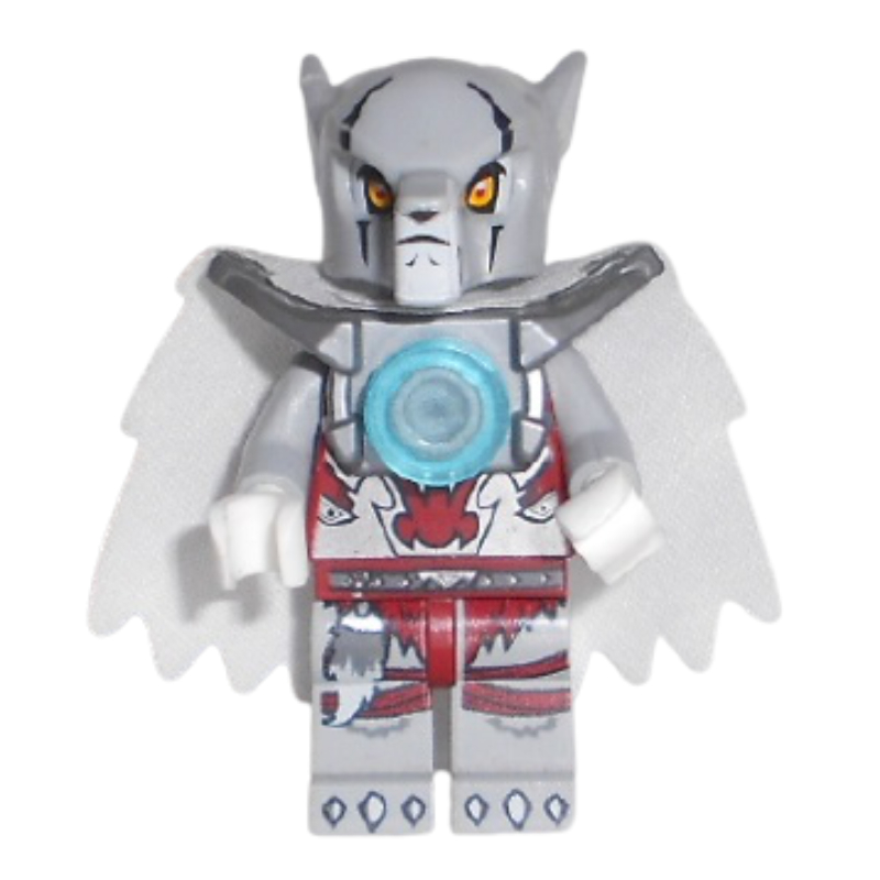 Worriz avec une armure d'épaule plate argentée et une cape (Worriz with Flat Silver Shoulder Armor, and Cape)