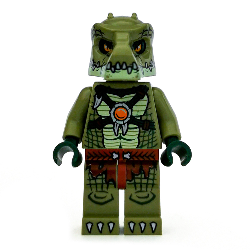 Guerrier crocodile avec mâchoire vert jaunâtre (Crocodile Warrior with Yellowish Green Jaw)