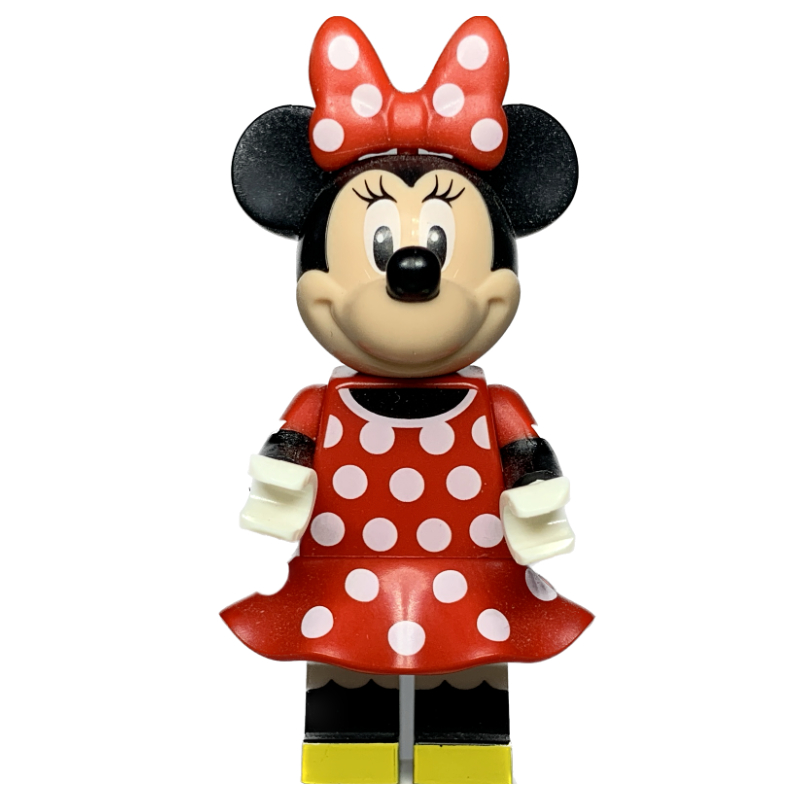 Minnie souris avec rouge avec des taches blanches robe et arc (Minnie Mouse with Red with White Spots Dress and Bow)
