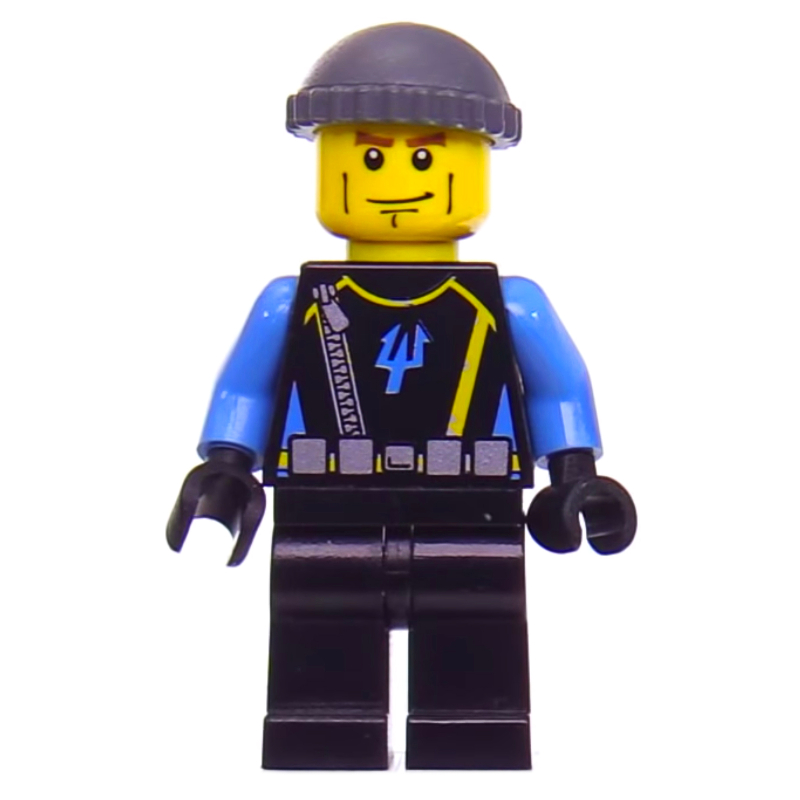 Aquaraider plongeur 4 avec chapeau gris bleu foncé (Aquaraider Diver 4 with Dark Bluish Gray Hat)