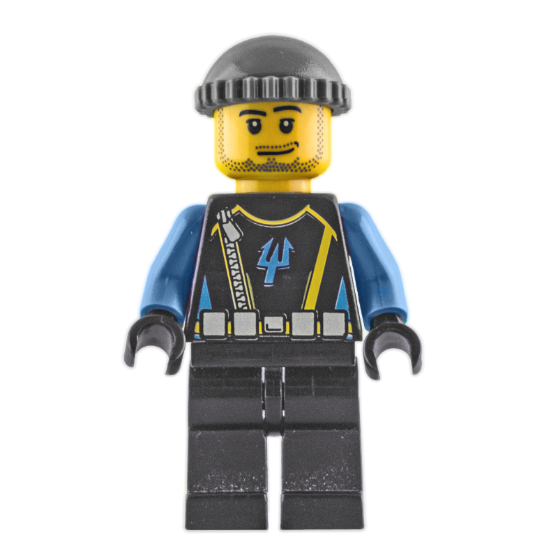 Aquaraider plongeur 5 avec chapeau gris bleu foncé (Aquaraider Diver 5 with Dark Bluish Gray Hat)