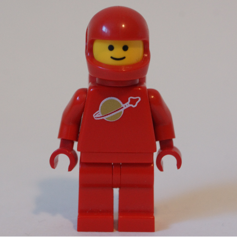 Astronaute classique, rouge avec des réservoirs d'air (2446 casque) (Classic Spaceman, Red with Airtanks (2446 Helmet))