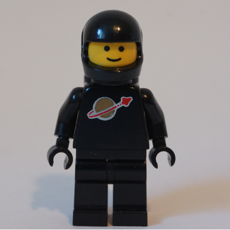 Astronaute classique, noir avec des réservoirs d'air (2446 casque) (Classic Spaceman, Black with Airtanks (2446 Helmet))