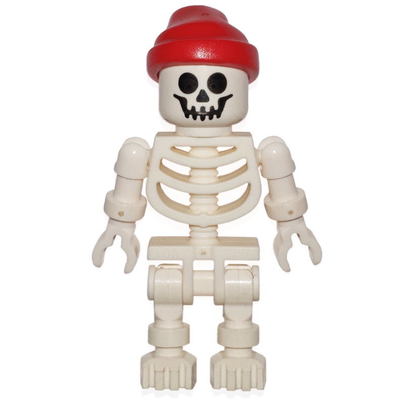Squelette, visage standard, bandana rouge (Skeleton, Standard Face, Red Bandana)