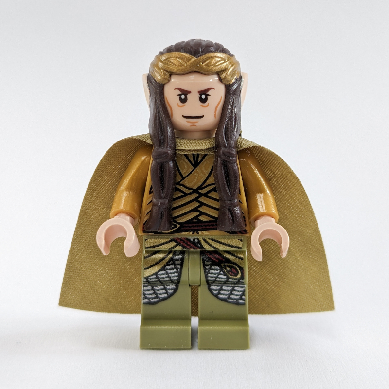 Elrond — couronne, cape vert olive (Elrond - Crown, Olive Green Cape)