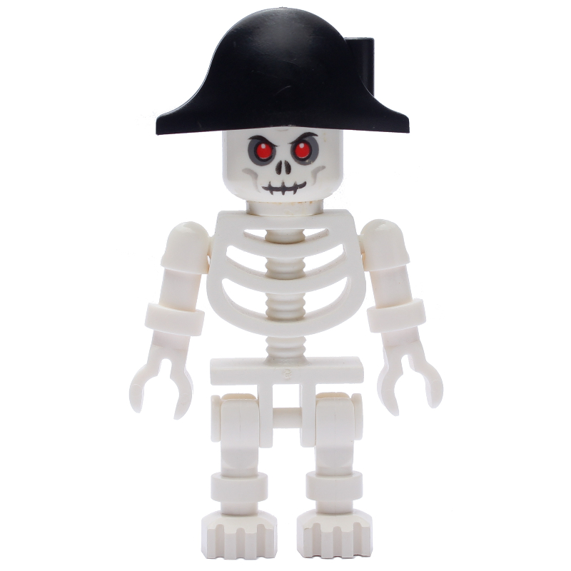 Squelette, yeux rouges, chapeau bicorne (Skeleton, Red Eyes, Bicorne Hat)