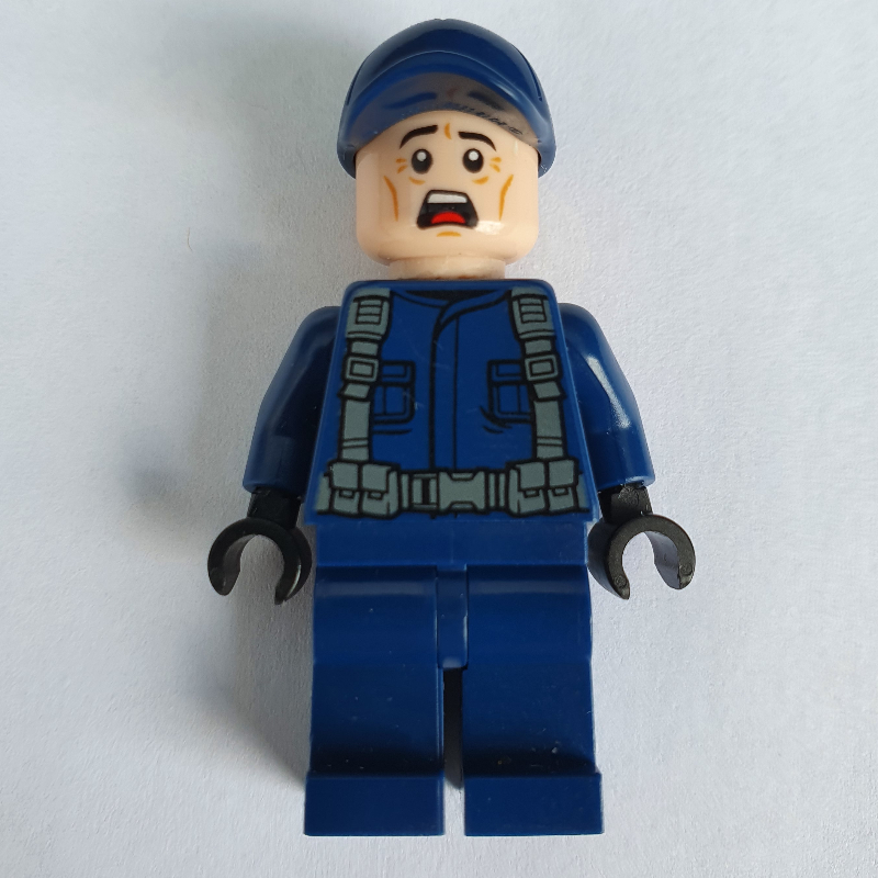 Garde dans le chapeau bleu foncé, effrayé (Guard in Dark Blue Cap, Scared)
