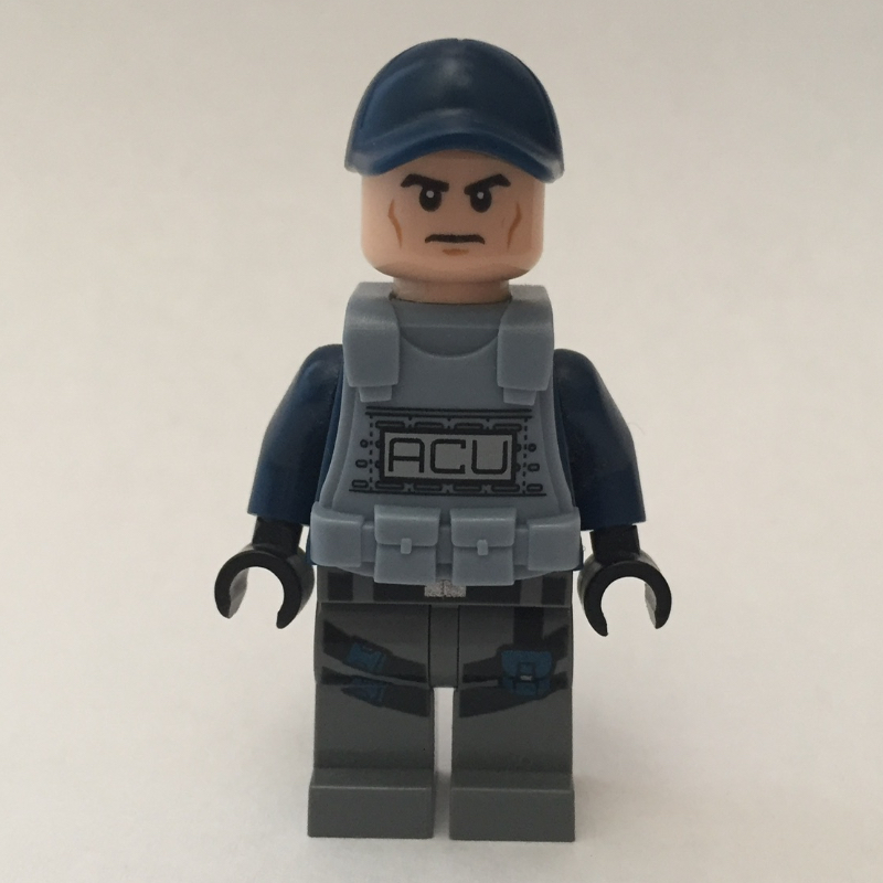 Acu trooper avec armure bleu sable et casquette bleu foncé (ACU Trooper with Sand Blue Armor and Dark Blue Cap)