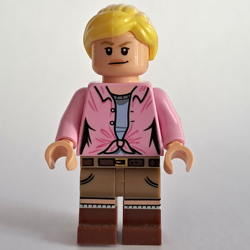 Ellie Sattler, chemise rose vif, queue de cheval (Ellie Sattler, Bright Pink Shirt, Ponytail)
