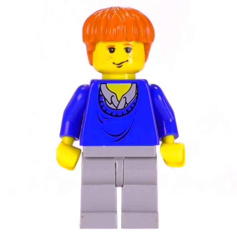 Ron Weasley, peau jaune, pull bleu (Ron Weasley, Yellow Skin, Blue Sweater)