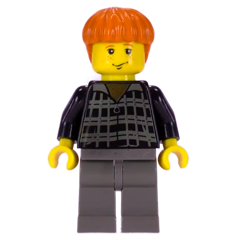 Ron Weasley, peau jaune, pull à carreaux (Ron Weasley, Yellow Skin, Plaid Sweater)