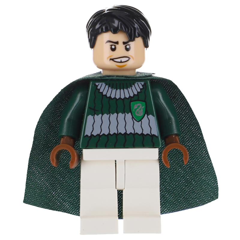 Marcus silex, vert foncé, gris bleuté foncé et blanc Serpentard quidditch uniforme - 3626c tête (Marcus Flint, Dark Green, Dark Bluish Gray, and White Slytherin Quidditch Uniform - 3626c Head)