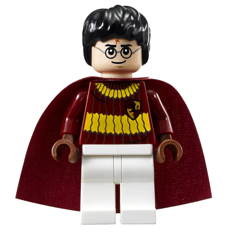 Harry Potter, uniforme de quidditch gryffondor rouge foncé, jaune et blanc (Harry Potter, Dark Red, Yellow, and White Gryffindor Quidditch Uniform)