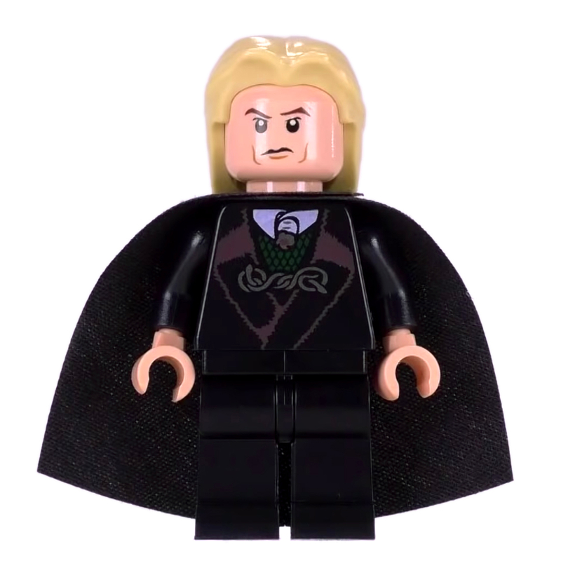 Lucius Malfoy, robe noire et cape, masque de mangeur de mort (Lucius Malfoy, Black Robes and Cape, Death Eater Mask)