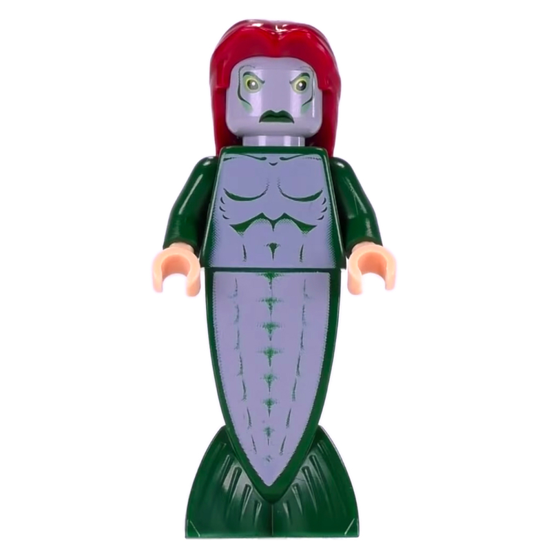 Merman avec des cheveux rouges foncés (Merman with Dark Red Hair)