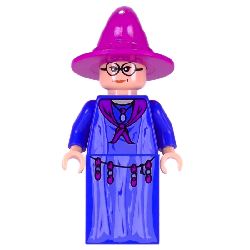 Professeur sybill trelawney, robe bleue, chapeau pourpre clair (Professor Sybill Trelawney, Blue Robe, Light Purple Hat)