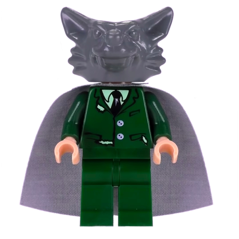 Remus Lupin, costume vert foncé, tête de loup (Remus Lupin, Dark Green Suit, Wolf Head)