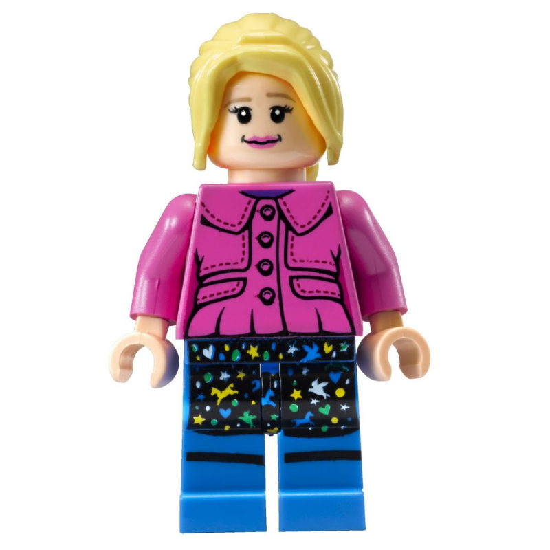 Luna Lovegood, veste rose foncé, jupe imprimée, queue de cheval (Luna Lovegood, Dark Pink Jacket, Printed Skirt, Ponytail)