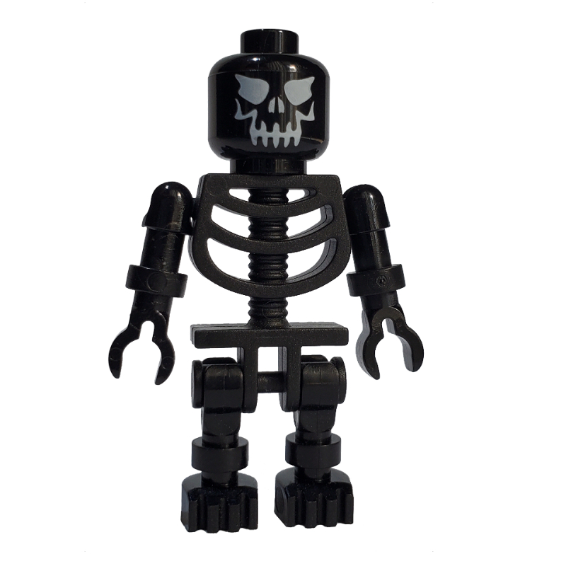 Squelette, visage maléfique, noir (Skeleton, Evil Face, Black)