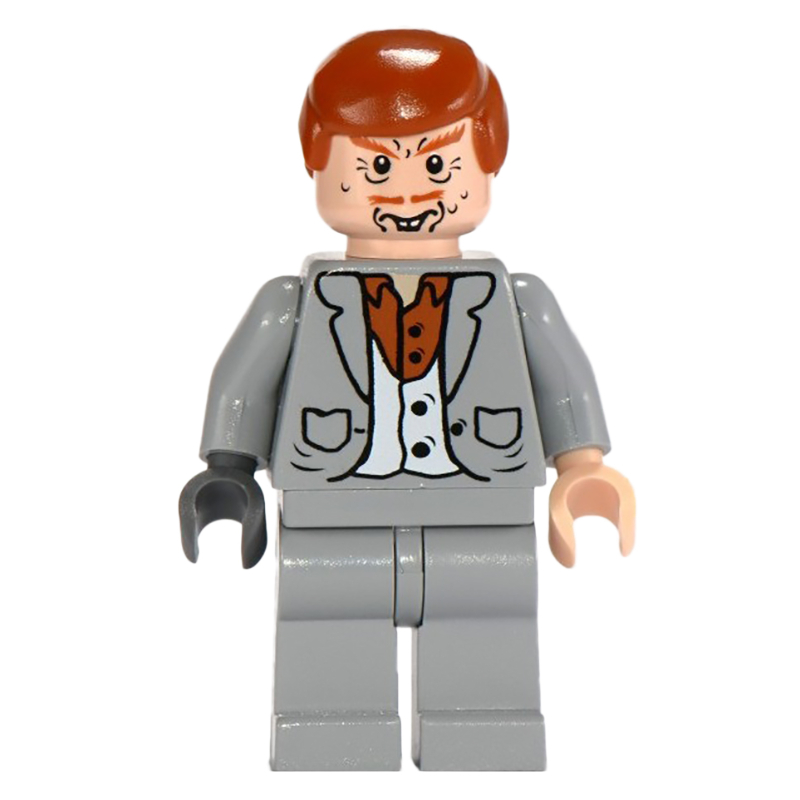 Peter pettigrew, costume gris bleuté clair, cheveux orange foncé (Peter Pettigrew, Light Bluish Gray Suit, Dark Orange Hair)