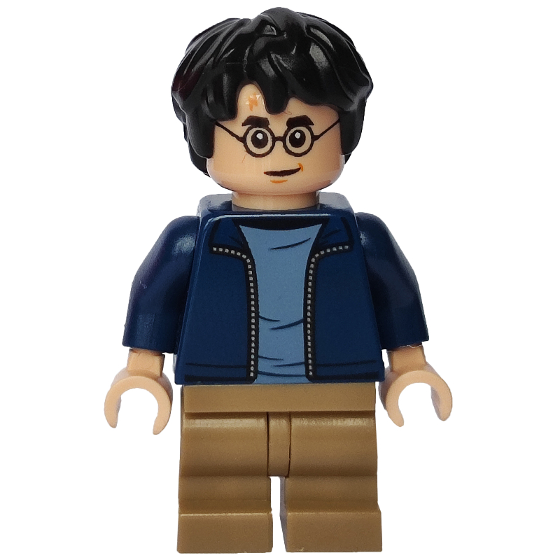 Harry Potter, veste ouverte bleu foncé, jambes moyennes (Harry Potter, Open Dark Blue Jacket, Medium Legs)