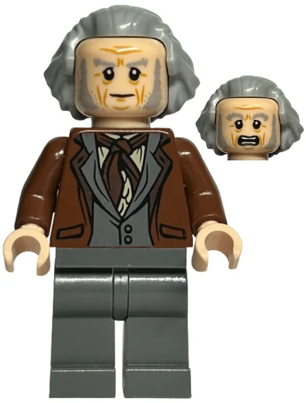 Garrick Ollivander, veste brun rougeâtre, cheveux balayés en arrière (Garrick Ollivander, Reddish Brown Jacket, Hair Swept Back)