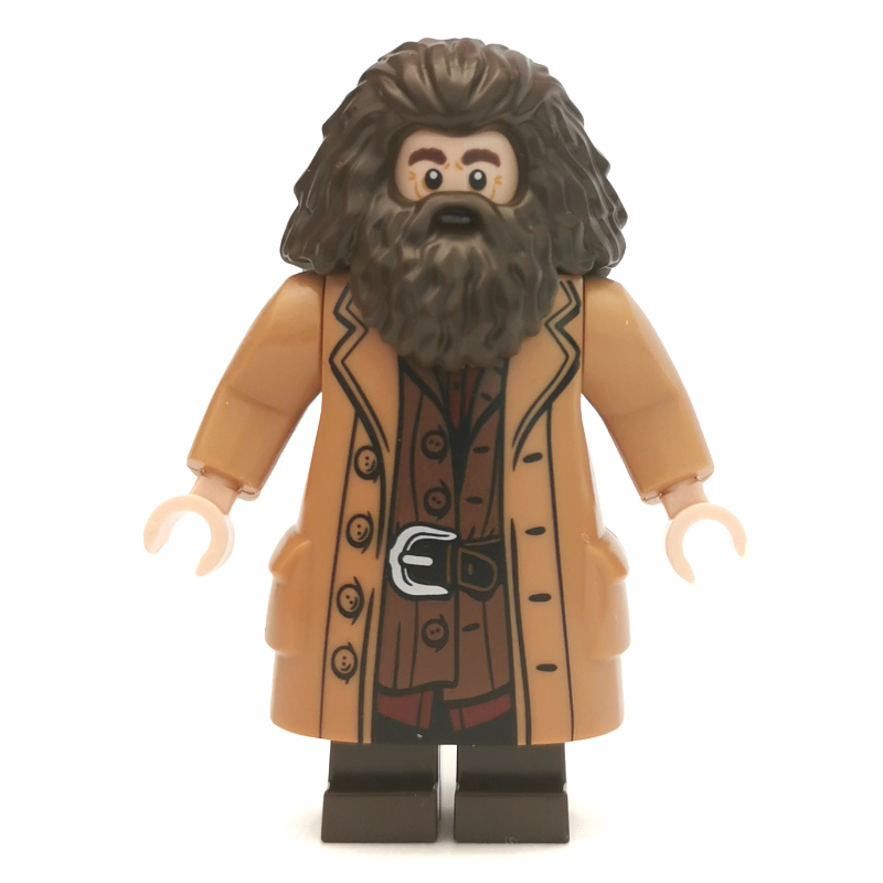 Rubeus Hagrid, pardessus de nougat moyen, bras avec épingles (tête 3626c) (Rubeus Hagrid, Medium Nougat Overcoat, Arms with Pins (3626c Head))