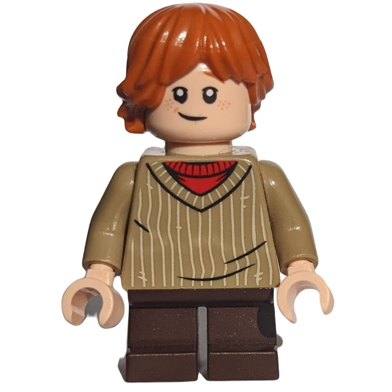 Ron Weasley, pull beige foncé avec rayures, jambes courtes (Ron Weasley, Dark Tan Sweater with Stripes, Short Legs)