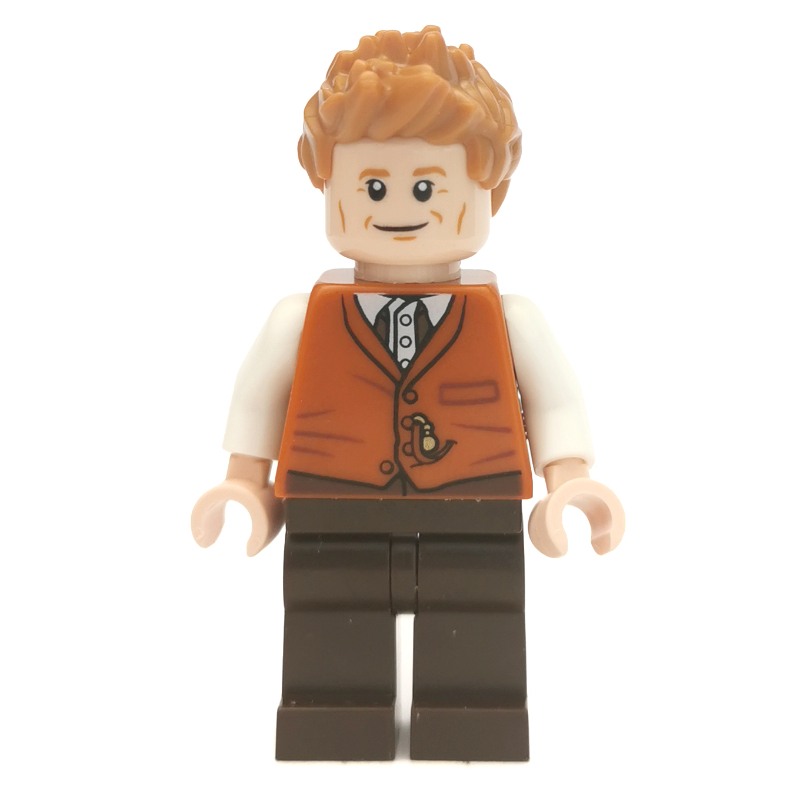 Newt scamander, gilet orange foncé sur chemise blanche (Newt Scamander, Dark Orange Vest over White Shirt)
