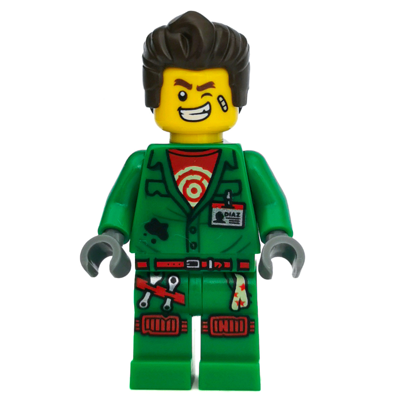 Douglas elton / el fuego, tenue verte avec cheveux (Douglas Elton / El Fuego, Green Outfit with Hair)