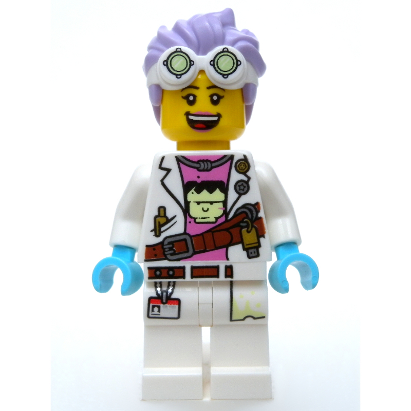 J.b. watt, blouse de laboratoire, cheveux lavande moyen avec des lunettes, effrayé / sourire (J.B. Watt, Lab Coat, Medium Lavender Hair with Goggles, Scared / Smile)