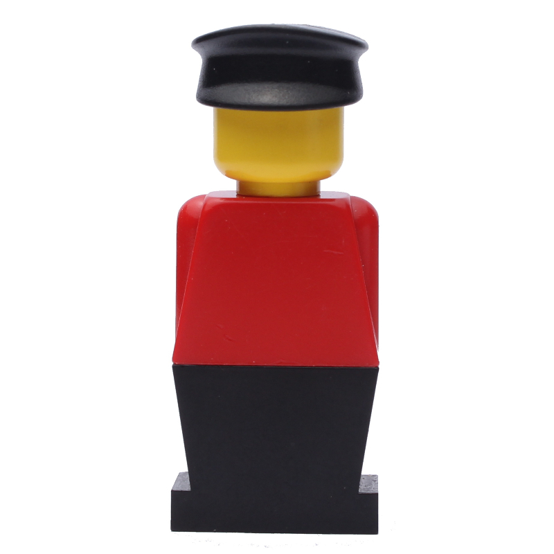 LEGOLAND torse rouge, jambes noires, chapeau noir (LEGOLAND Red Torso, Black Legs, Black Hat)