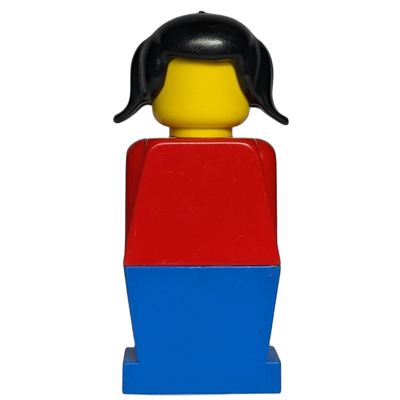 LEGOLAND femelle torse rouge, jambes bleues (LEGOLAND Female Red Torso, Blue Legs)