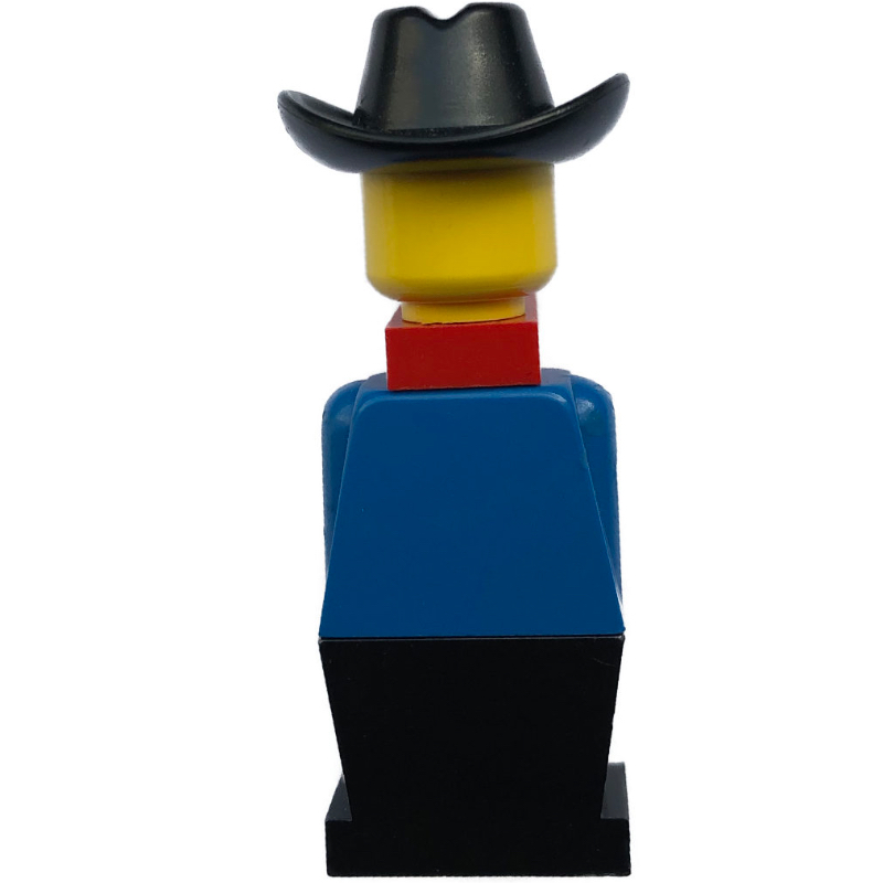 Torse bleu LEGOLAND, jambes noires, tête noire, bandana rouge (LEGOLAND Blue Torso, Black Legs, With Black Head, Red Bandana)