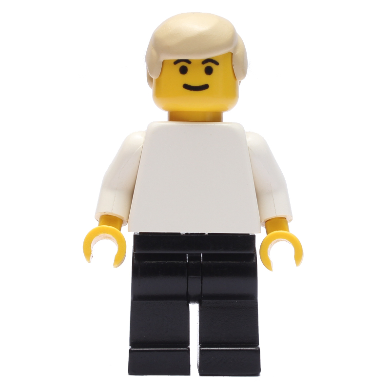 Torse blanc, jambes noires, cheveux beiges (Soccer Player White Torso, Black Legs, Tan Hair)